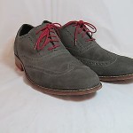 Cole Haan Nike Air COLTON Leather Wing Tip Oxford Gull Gray Sz 13M