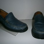 Cole Haan County Nike Air Loafers Slip Ons Blue Denim Leather Shoes Size 9 M