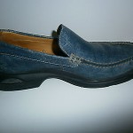 Cole Haan County Nike Air Loafers Slip Ons Blue Denim Leather Shoes Size 9 M