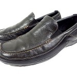 COLE HAAN MENS LOAFERS BLACK LEATHER CASUAL SLIP ON SHOES SIZE 12 M
