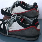 Diesel, White Black Gray Red Suede Leather Fashion Sneakers. Sz. 7.5 M