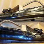 Men’s Cole Haan City Black Calfskin Leather Slip-On Tassel Loafers Size 8 D
