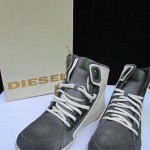 NEW DIESEL MEN FU-LL WHITE GRAY GREEN NIGHT FASHION ARMY BOOTS SHOES $295 SIZE 7
