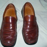 m COLE HAAN NIKE AIR BROWN LEATHER PENNY LOAFERS MENS 9.5 M