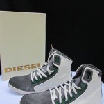 BNIB NEW DIESEL MEN FU-LL WHITE GRAY NIGHT FASHION ARMY BOOTS SHOES $295 SIZE 7