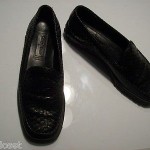 Cole Haan Country Black Leather Woven Loafers Slip On Driving Shoes Size 7 B