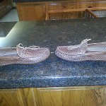 Cole Haan Woven Brown Leather Moccasins Loafers Shoes size 11D