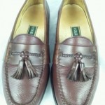 COLE HAAN men size 9D pinch tassel Brown Braided Leather loafers shoes