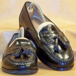 Men’s Cole Haan City Black Calfskin Leather Slip-On Tassel Loafers Size 8 D