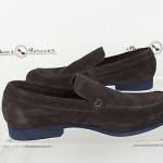 New Mens Cole Haan Stylish Brown/Blue Leather Loafers Shoes Sz. 8 M