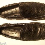 Cole Haan Country Black Leather Woven Loafers Slip On Driving Shoes Size 7 B