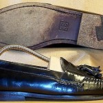Men’s Cole Haan City Black Calfskin Leather Slip-On Tassel Loafers Size 8 D