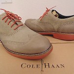NIB COLE HAAN AIR GREAT JONES WINGTIP 2-TONE NUBUCK OXFORDS SUMMER KHAKI  BRICK