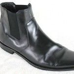 HUGO BOSS Chelsea Ankle Boots Dress Sleek Black Leather Men’s Size 11.5