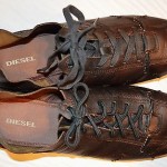 DIESEL SANTOS MENS SZ 12 M BROWN LEATHER OXFORDS SNEAKERS COMFORT SHOES