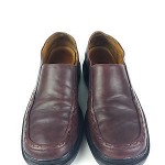 Cole Haan Nike Air Dark Brown Leather Loafer Slip On Comfort Shoes Men 9.5 B