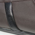 $330 New Hugo Boss Black Label Leather Sneakers Brown Mens 10 43 Shoes 9.5 42.5