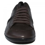 $330 New Hugo Boss Black Label Leather Sneakers Brown Mens 10 43 Shoes 9.5 42.5