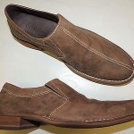 COLE HAAN Mens 10.5 India Slip On Loafers Brown Weathered shoes L@@K!