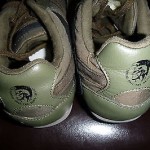 Diesel Mens Eagle Loop brown dark green Leather Lace Up Sneakers Shoes 11