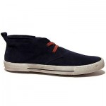 $245 HUGO BOSS Orange Label Casual Navy Blue Mens Leather Boots 11 44 Suede 11.5