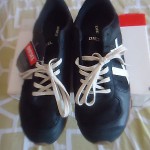 DIESEL BLACK LEATHER SHOES, SIZE 5, NEW!!