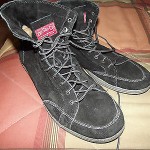 Diesel Whoop men size 12 suede hiking trainers black leather, expensive $145