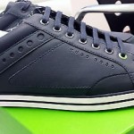 Hugo Boss Mens Apache Circle Dark Blue Lace-Up Casual Fashion Sneakers Shoes