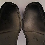 New Men’s Boss Hugo Boss Metal Logo Black Shoes/Made In Italy