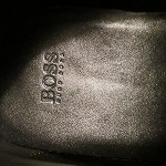 New Men’s Boss Hugo Boss Metal Logo Black Shoes/Made In Italy