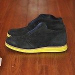 Cole Haan Lunargrand Chukka Suede – Black / Volt / Yellow boot -Size 9.5/wingtip