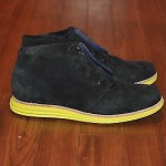 Cole Haan Lunargrand Chukka Suede – Black / Volt / Yellow boot -Size 9.5/wingtip