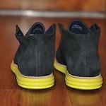 Cole Haan Lunargrand Chukka Suede – Black / Volt / Yellow boot -Size 9.5/wingtip