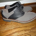 Cole Haan Saddle Shoes Black Gray Size 9 New!