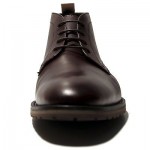 $350 NEW Hugo Boss Brown Mens Ankle Dress Leather Boots 7 40 Welted Casual 7.5
