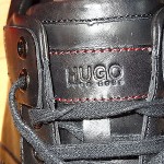 NIB Men’s HUGO BOSS Starros Black Shoes leather sneakers size 9 US, 8 UK, 42 EU