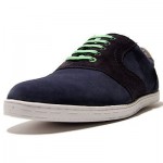 $225 Hugo Boss GREEN Label Navy Blue Fashion Leather Sneakers 13 46 Mens Kicks