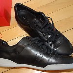 NIB Men’s HUGO BOSS Starros Black Shoes leather sneakers size 9 US, 8 UK, 42 EU