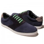 $225 Hugo Boss GREEN Label Navy Blue Fashion Leather Sneakers 13 46 Mens Kicks