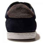 $225 Hugo Boss GREEN Label Navy Blue Fashion Leather Sneakers 13 46 Mens Kicks