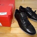 NIB Men’s HUGO BOSS Starros Black Shoes leather sneakers size 9 US, 8 UK, 42 EU