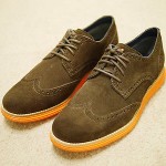 Cole Haan Lunargrand Wingtip Dark Brown Orange Suede US 9.5