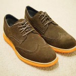 Cole Haan Lunargrand Wingtip Dark Brown Orange Suede US 9.5