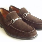 Mens Clarks structured Brown Suede Moc Toe Casual Dress Shoes Loafers size 12 M
