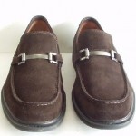Mens Clarks structured Brown Suede Moc Toe Casual Dress Shoes Loafers size 12 M