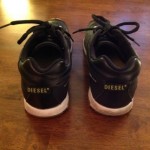 Classic Black Leather Psyke Diesel Mens Shoes size 10
