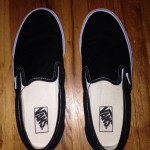Vans Slip-Ons (8.5M) – Worn Once! – Dirtbag Footbag + Skateboard Stickers Bundle