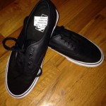 Vans Italian Leather Authentic Shoes Size 9 Black