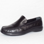 Cole Haan Nike Air Black Leather Slip-On Shoes Loafers Sz. 10.5 W