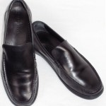 Cole Haan Nike Air Black Leather Slip-On Shoes Loafers Sz. 10.5 W